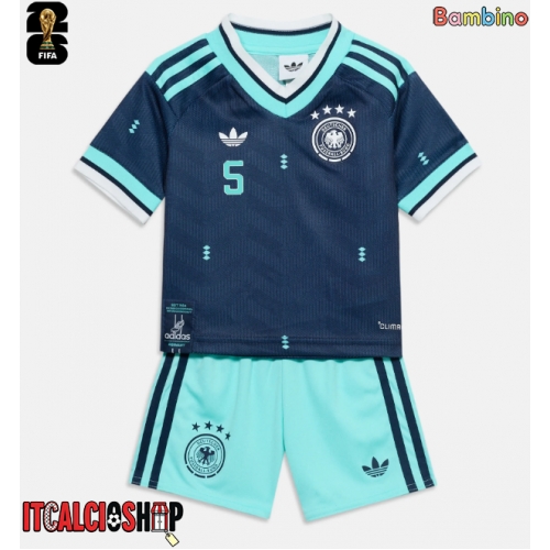 Germania Aleksandar Pavlovic #5 Seconda Maglia Bambino Mondiali 2026 Manica Corta (+ Pantaloni corti)